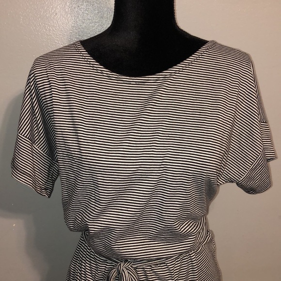 After Market Short Sleeve Short romper Black and white stripes - Picture 4 of 11